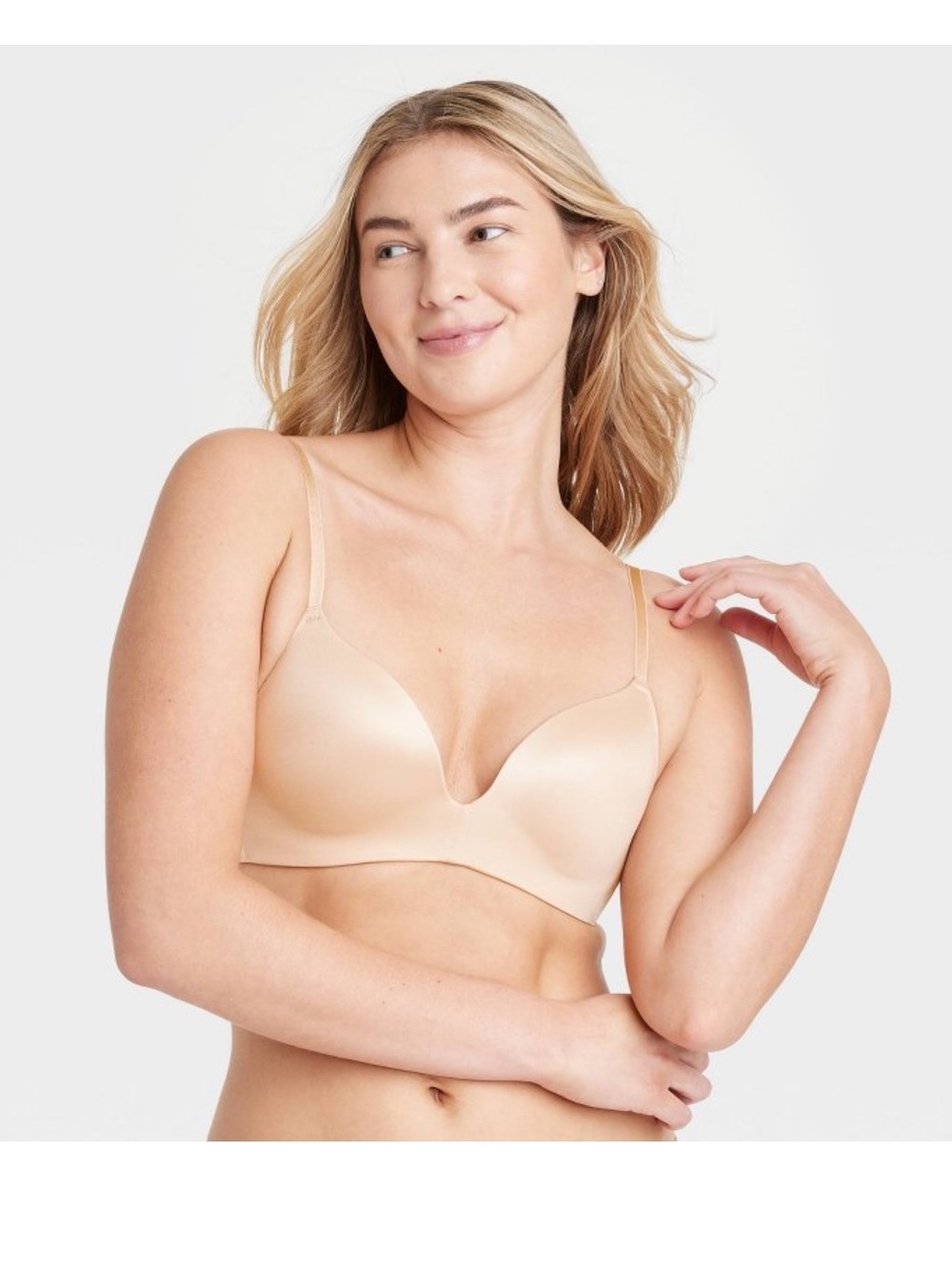 Auden The Bliss 36B Beige Wireless T-Shirt Bra Padded Lined Adjustable Strap